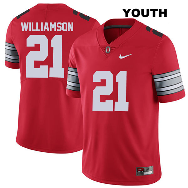 Ohio State Buckeyes Youth Marcus Williamson #21 Red Authentic Nike 2018 Spring Game College NCAA Stitched Football Jersey FI19R73XN
